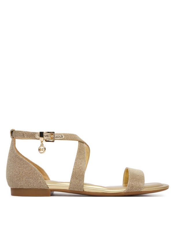 MICHAEL Michael Kors Sandały Alexa Flex Flat 40S6AXFS1D Złoty. Kolor: złoty. Materiał: skóra