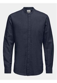 Only & Sons Koszula Caiden 22019173 Granatowy Slim Fit. Kolor: niebieski. Materiał: bawełna #6