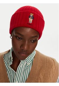 Polo Ralph Lauren Czapka 455954369002 Czerwony. Kolor: czerwony. Materiał: materiał, wełna #3