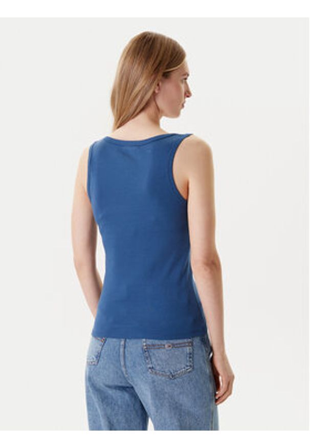 United Colors of Benetton - United Colors Of Benetton Top 3GA2DH010 Granatowy Slim Fit. Kolor: niebieski. Materiał: bawełna