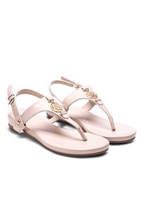 Kazar - Beżowe sandały damskie. Zapięcie: pasek. Kolor: beżowy. Materiał: skóra. Obcas: na koturnie. Styl: klasyczny #4