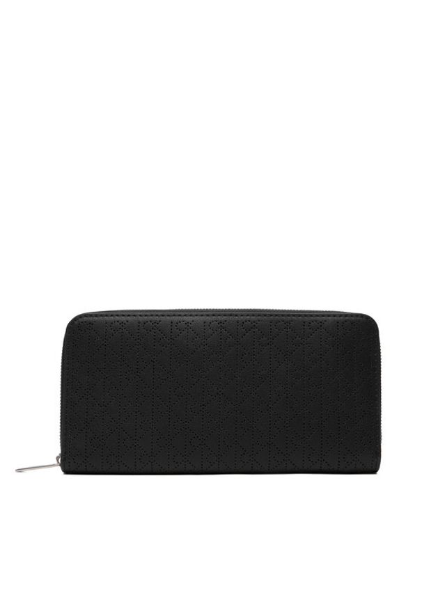 Calvin Klein Portfel Emblem Aop Perfor Lg Zip Around LV04F1151G Czarny. Kolor: czarny. Materiał: skóra