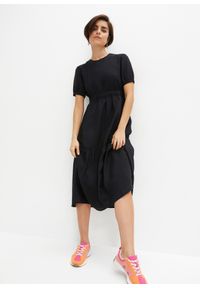 bonprix - Sukienka z falbanami. Kolor: czarny #1
