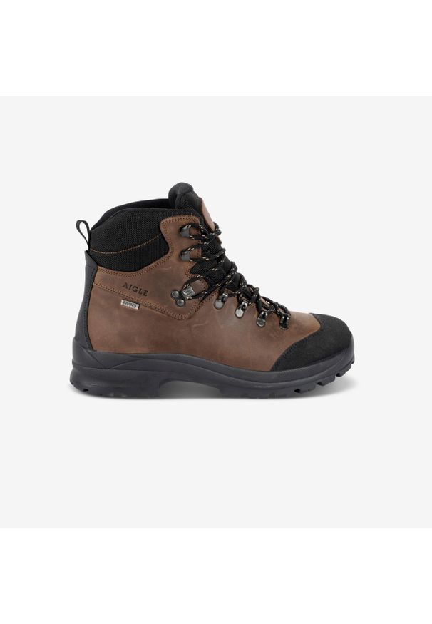 AIGLE - Buty wysokie Aigle Fleshside MTD wodoodporne. Zapięcie: sznurówki. Materiał: kauczuk, skóra. Szerokość cholewki: normalna. Sport: outdoor