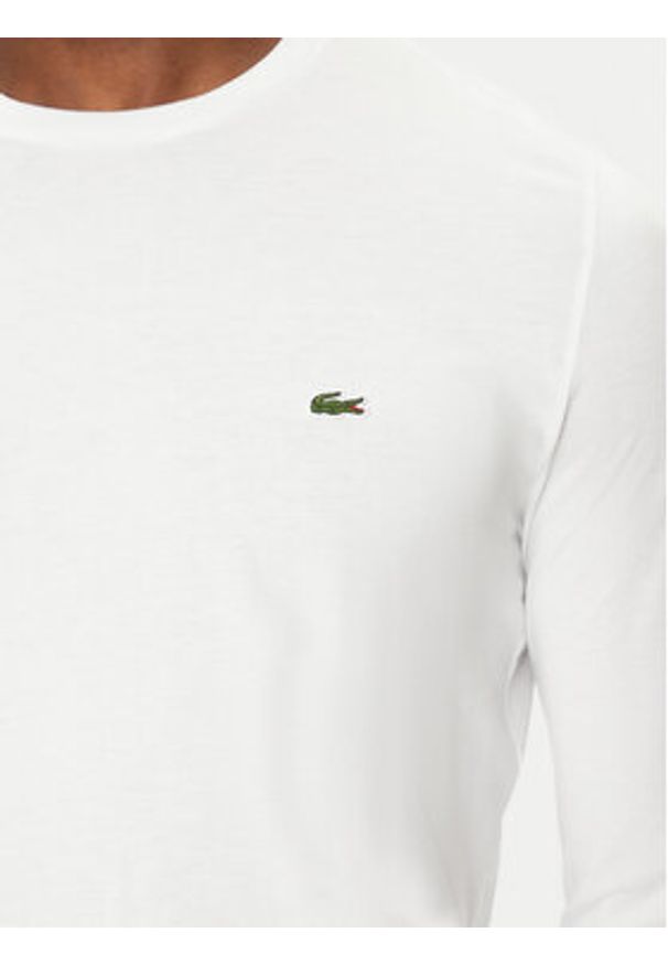Lacoste Longsleeve TH6712 Biały Regular Fit. Kolor: biały. Materiał: bawełna. Długość rękawa: długi rękaw