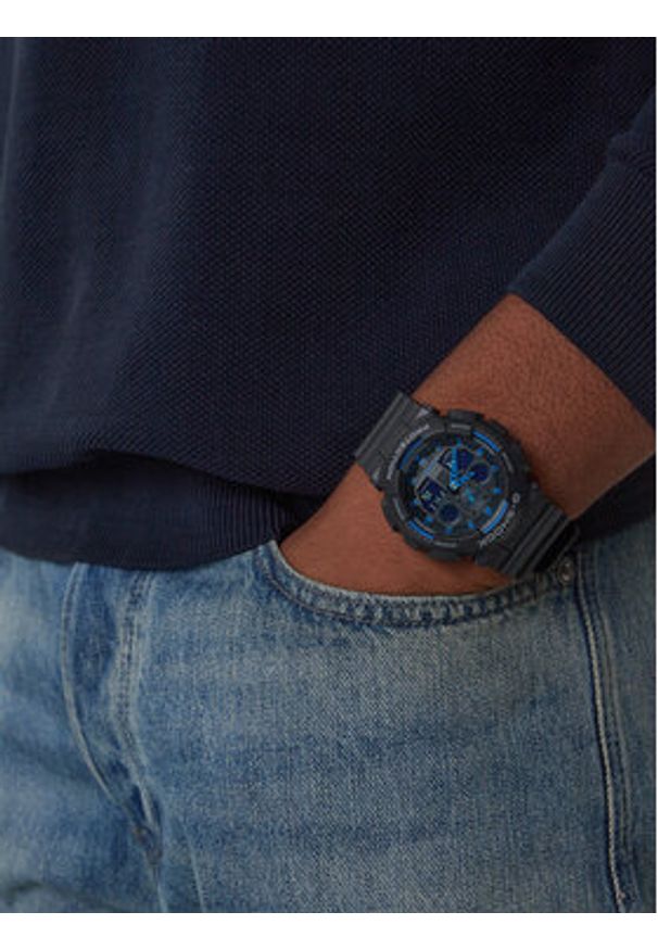 G-Shock Zegarek GA-100-1A2ER Czarny. Kolor: czarny