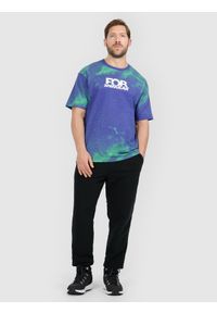 4f - 4F T-shirt loose z nadrukiem męski - fioletowy M. Okazja: na co dzień. Kolor: fioletowy. Materiał: materiał. Wzór: nadruk. Styl: casual, klasyczny #2