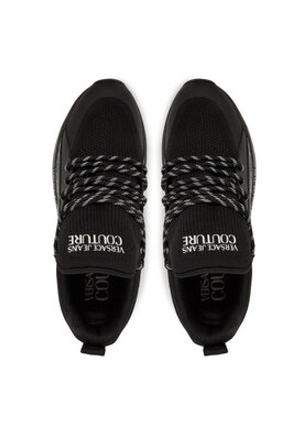 Versace Jeans Couture Sneakersy 78YA3SA3 Czarny. Kolor: czarny. Materiał: materiał