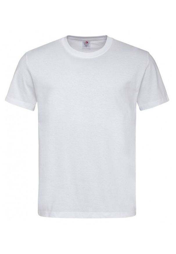 Biały t-shirt Stedman z krótkim rękawem, krótki, casualowy, na co dzień