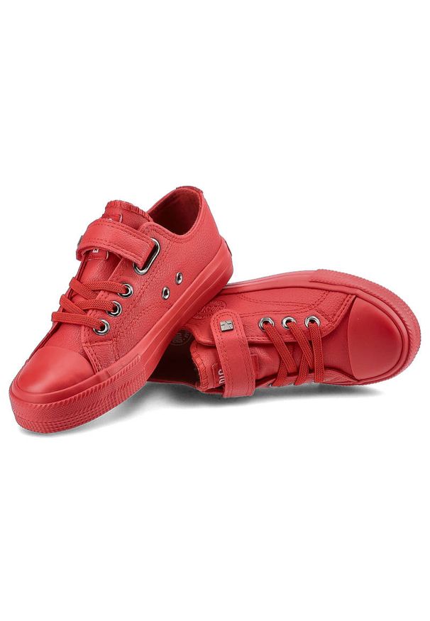 Big-Star - Czerwone Trampki Big Star Dziecięce Buty Na Rzep. Zapięcie: rzepy. Kolor: czerwony. Materiał: guma, skóra ekologiczna, materiał. Szerokość cholewki: normalna. Styl: młodzieżowy