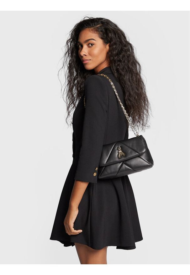 Patrizia Pepe Torebka CB0084/L006-K103 Czarny. Kolor: czarny. Materiał: skórzane