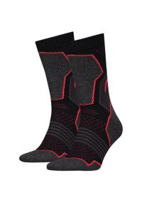 ZEAGLE - Oddychające skarpetki Unisex do chodzenia 2-pak 35-38. Kolor: szary, wielokolorowy, czarny. Materiał: poliester, poliamid, bawełna, elastan. Sport: turystyka piesza #1