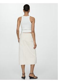 mango - Mango Spódnica jeansowa Sole 67067124 Écru Regular Fit. Materiał: bawełna #5