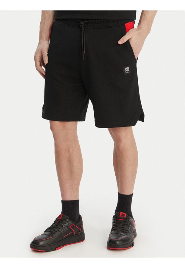 Hugo - HUGO Szorty materiałowe Despen_RB 50559712 Czarny Relaxed Fit. Kolor: czarny. Materiał: bawełna