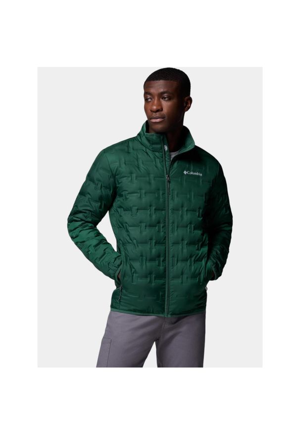 columbia - Kurtka Puchowa Męska Columbia Delta Ridge II. Kolor: zielony. Materiał: puch. Sezon: jesień. Sport: turystyka piesza