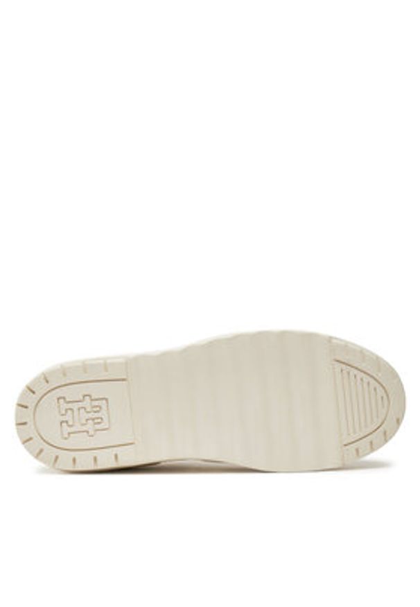 TOMMY HILFIGER - Tommy Hilfiger Sneakersy FW0FW08326 Beżowy. Kolor: beżowy. Materiał: skóra