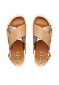 Geox Sandały D Xand 2.1S D45SZE 043CF C5242 Beżowy. Kolor: beżowy. Materiał: skóra #5