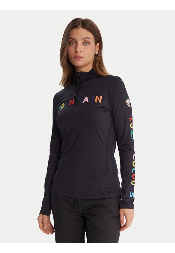 Rossignol Bluza techniczna RLOWL11 Czarny Slim Fit. Kolor: czarny. Materiał: syntetyk