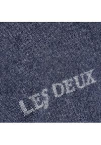Les Deux Szalik Intarsia LDM910014 Granatowy. Kolor: niebieski. Materiał: materiał, wełna