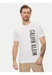 Calvin Klein Swimwear T-Shirt KM0KM00998 Biały Regular Fit. Kolor: biały. Materiał: bawełna #1