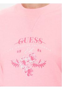 Guess Bluza Neon W3GQ20 KBQH0 Różowy Relaxed Fit. Kolor: różowy. Materiał: bawełna, syntetyk #6
