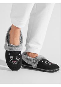 skechers - Skechers Kapcie Meow Pajamas 33355/BLK Czarny. Kolor: czarny. Materiał: materiał #4