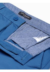 Ombre Clothing - Spodnie męskie chino - niebieskie V3 P894 - L. Kolor: niebieski. Materiał: bawełna, elastan