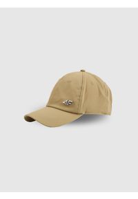 4f - 4F Czapka z daszkiem strapback uniseks - beżowa L/XL (60cm). Kolor: beżowy. Styl: casual, klasyczny, sportowy #1