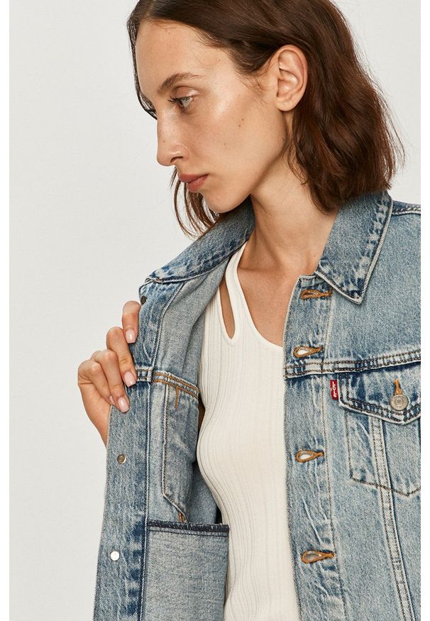 Levi's® - Levi's - Kurtka jeansowa. Okazja: na spotkanie biznesowe, na co dzień. Kolor: niebieski. Materiał: jeans. Styl: casual, biznesowy