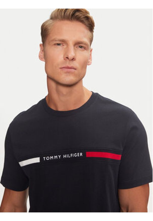 TOMMY HILFIGER - Tommy Hilfiger T-Shirt MW0MW36498 Granatowy Regular Fit. Kolor: niebieski. Materiał: bawełna