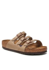 Birkenstock Klapki Florida 1011432 Beżowy. Kolor: beżowy. Materiał: skóra #4