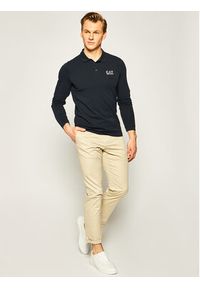 EA7 Emporio Armani Polo 8NPF05 PJM5Z 1578 Granatowy Regular Fit. Typ kołnierza: polo. Kolor: niebieski. Materiał: bawełna