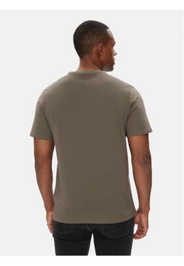 Calvin Klein Jeans T-Shirt LV040HM265 Brązowy Regular Fit. Kolor: brązowy. Materiał: bawełna