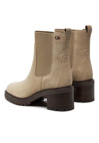 TOMMY HILFIGER - Tommy Hilfiger Sztyblety FW0FW08429 Beżowy. Kolor: beżowy. Materiał: skóra, zamsz #6