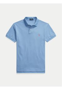 Polo Ralph Lauren Polo 710536856444 Błękitny Slim Fit. Typ kołnierza: polo. Kolor: niebieski. Materiał: bawełna