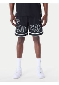 New Era Szorty sportowe NFL Las Vegas Raiders Graphic 60596395 Czarny Regular Fit. Kolor: czarny. Materiał: syntetyk. Styl: sportowy