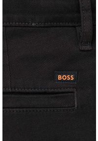 BOSS Orange - Boss Orange spodnie BOSS ORANGE męskie kolor czarny dopasowane. Kolor: czarny. Materiał: tkanina #2