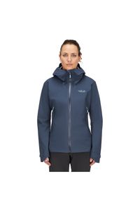 Kurtka przeciwdeszczowa damska Rab Women's Downpour Light Jacket z kapturem. Typ kołnierza: kaptur. Kolor: niebieski