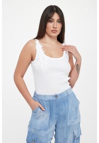 Ermanno Firenze - Top damski z haftem ERMANNO FIRENZE. Wzór: haft #1