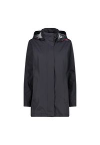 Kurtka przeciwdeszczowa damska z kapturem na napy CMP. Typ kołnierza: kaptur. Kolor: szary, wielokolorowy, brązowy. Sport: turystyka piesza #1