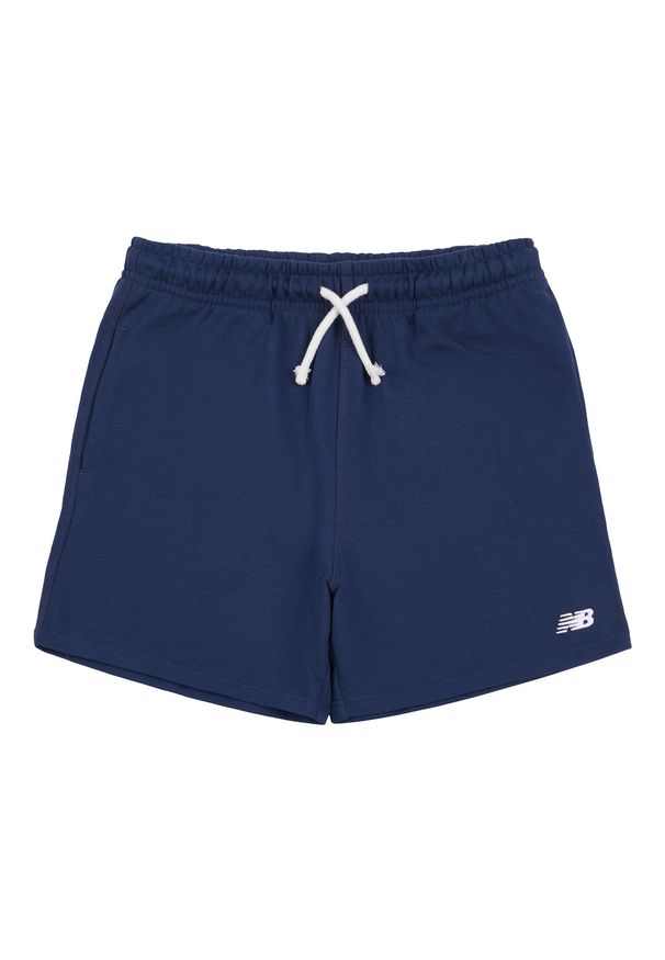 Spodenki dziecięce New Balance LAKB0008NNY – granatowe. Kolor: niebieski. Materiał: bawełna. Styl: sportowy