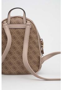 Guess plecak damski kolor beżowy mały wzorzysty. Kolor: beżowy #6