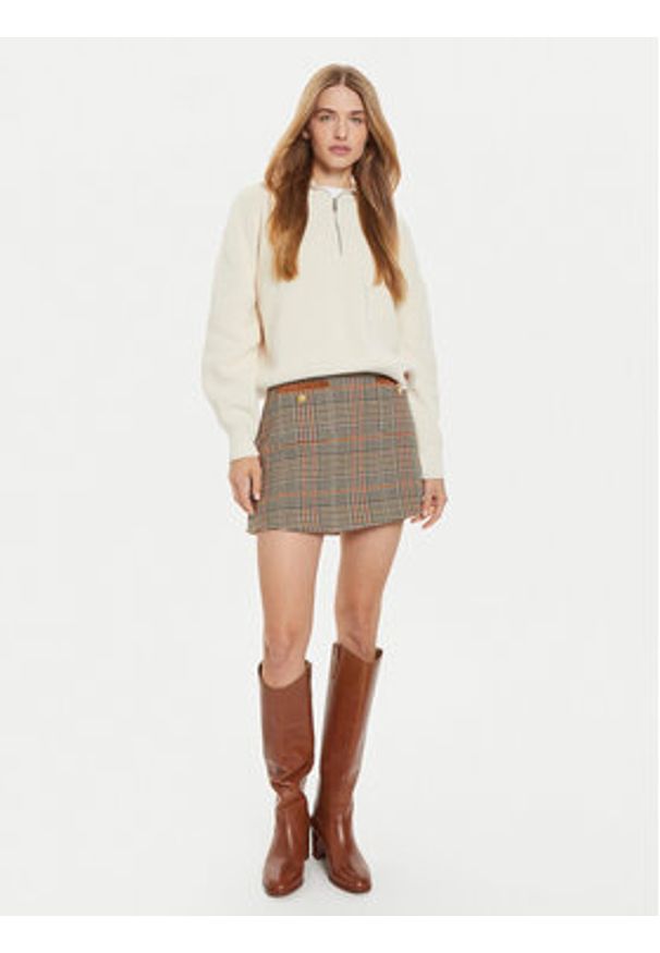 TOMMY HILFIGER - Tommy Hilfiger Sweter WW0WW42141 Écru Relaxed Fit. Materiał: bawełna