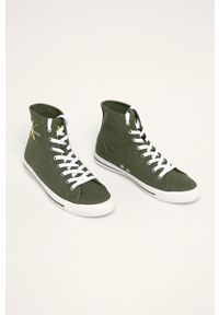 Calvin Klein Jeans - Trampki. Nosek buta: okrągły. Zapięcie: sznurówki. Kolor: zielony. Materiał: syntetyk, materiał, guma. Szerokość cholewki: normalna #2