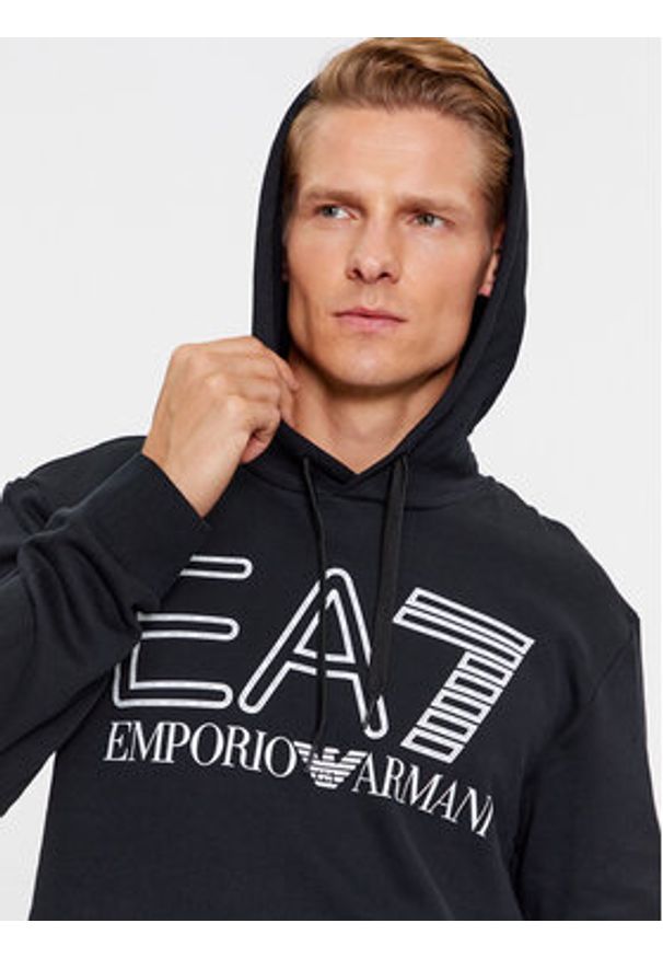 EA7 Emporio Armani Bluza 6RPM09 PJSHZ 1200 Czarny Regular Fit. Kolor: czarny. Materiał: bawełna
