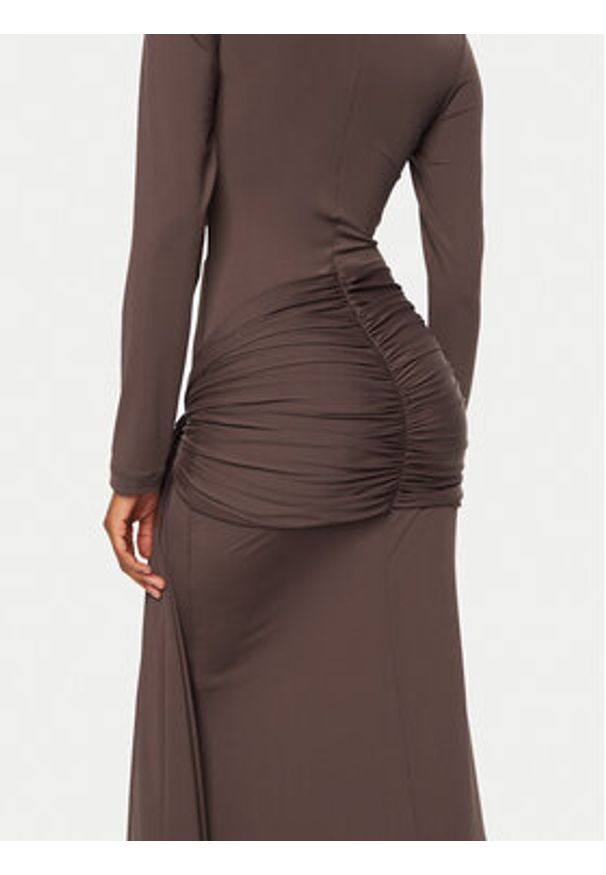 BARDOT Sukienka wieczorowa 59467DB Brązowy Slim Fit. Kolor: brązowy. Materiał: syntetyk. Styl: wizytowy