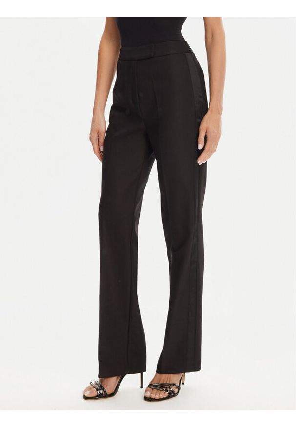 Morgan Spodnie materiałowe 242-PFIBY.F Czarny Regular Fit. Kolor: czarny. Materiał: bawełna, syntetyk