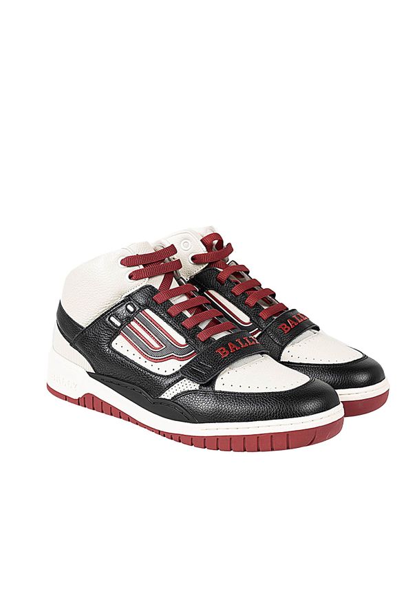 Bally Sneakersy "Kuper-T" | 6230961 | Kuper-T | Mężczyzna | Czarny, Biały, Czerwony, Bordowy. Wysokość cholewki: za kostkę. Zapięcie: rzepy. Kolor: biały, wielokolorowy, czarny, czerwony. Materiał: tkanina, skóra