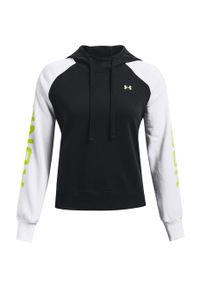 Bluza damska Under Armour Rival Fleece CB Hoodie czarno-biała. Kolor: czarny #1