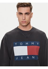 Tommy Jeans Bluza Big Flag DM0DM19222 Czarny Relaxed Fit. Kolor: czarny. Materiał: bawełna